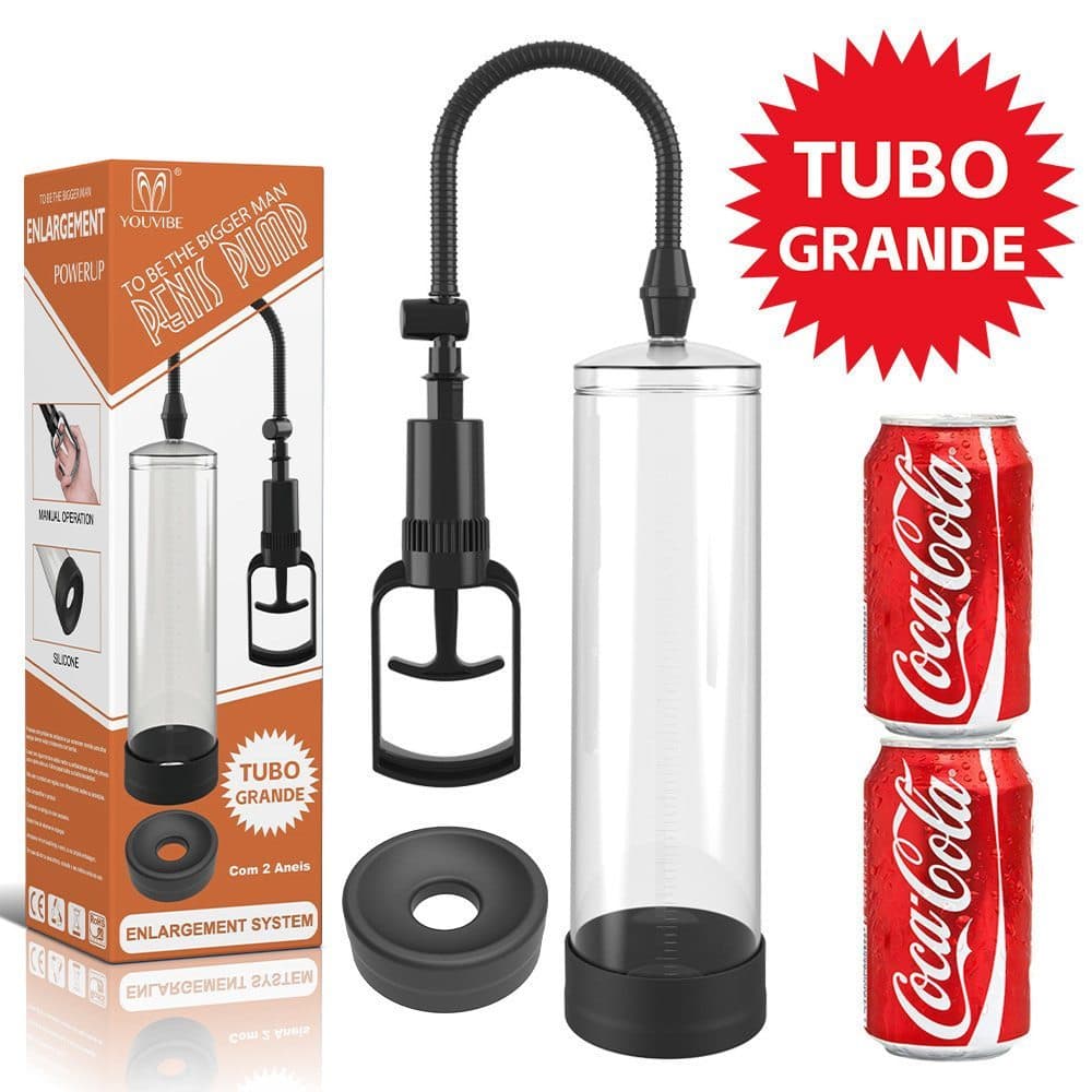 Bomba Peniana Powerup Tubo Grande 25cm Área Útil Profissional