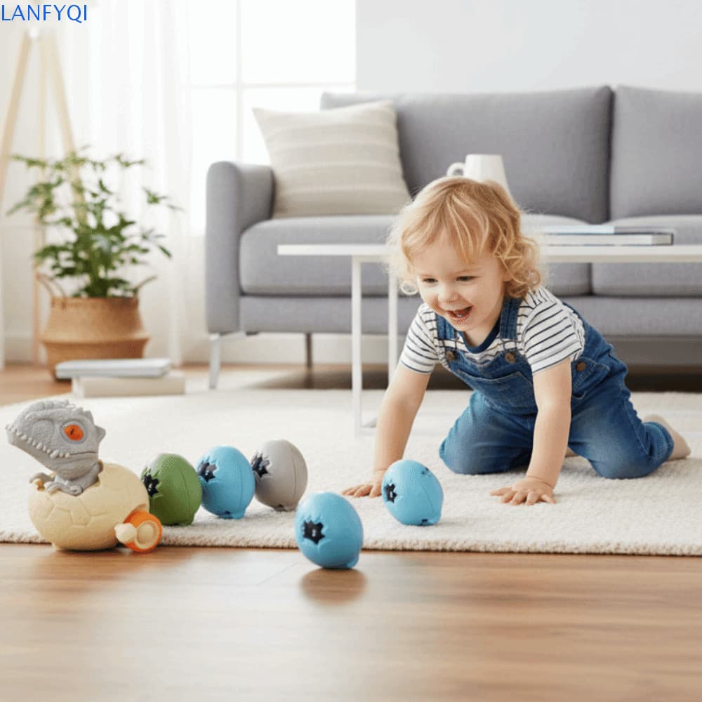 LANFYQI Brinquedos De Dinossauro Mecânico , Simulação De Design De Casca De Ovo , Tiranossauro Rex