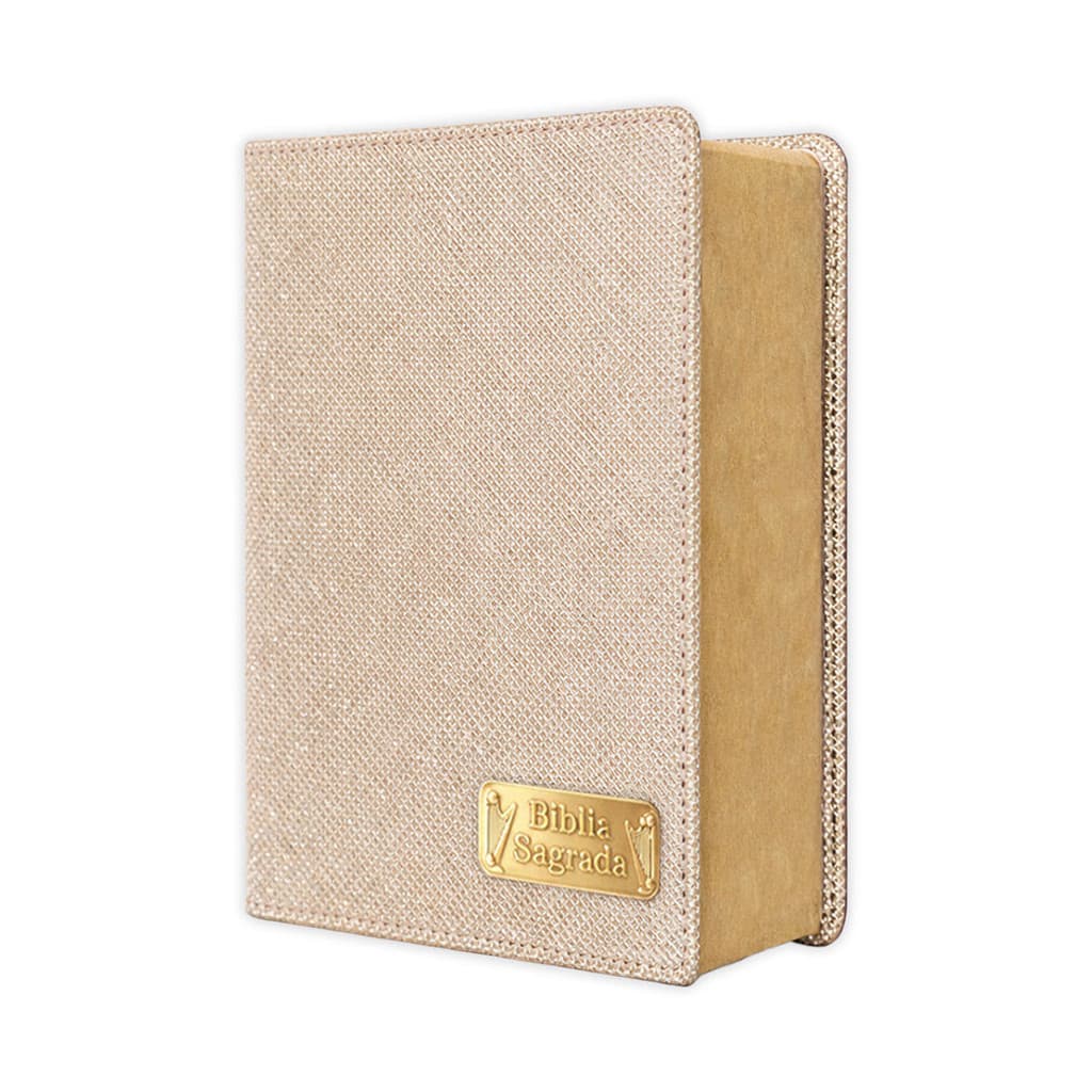Bíblia Sagrada Letra Hipergigante Gold Glitter Dourado Edição RC C/ Harpa