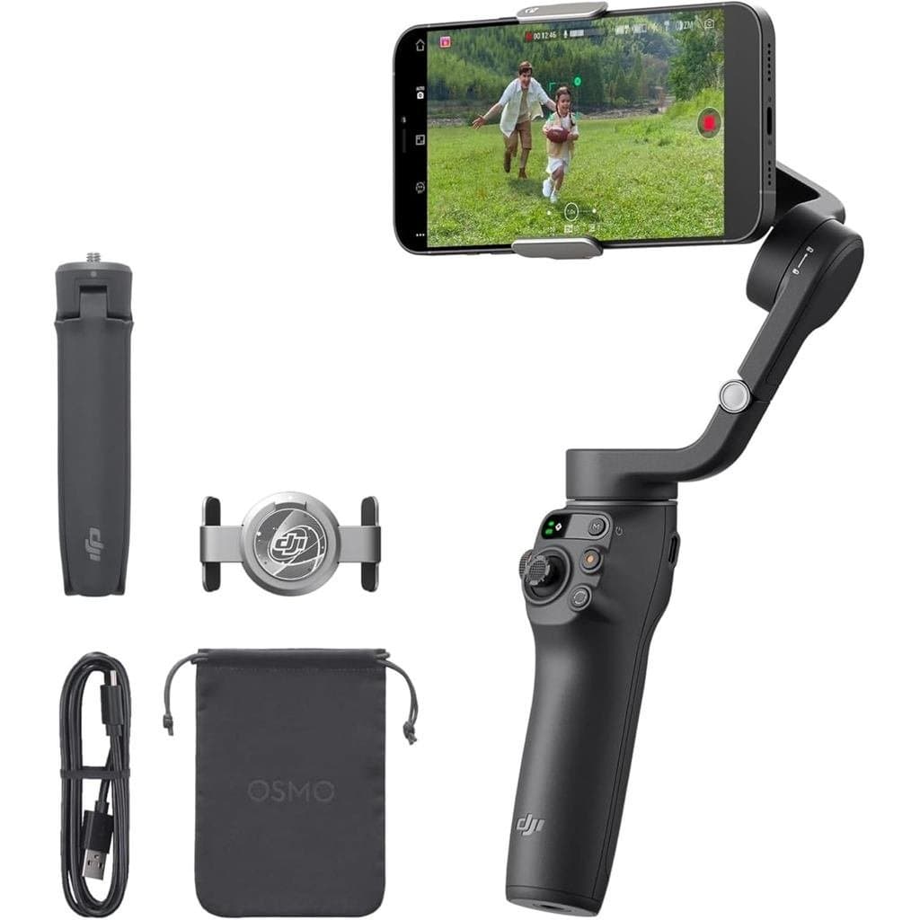 Estabilizador de Gimbal DJI Osmo Mobile 6 para Smartphones, Gimbal de Telefone de 3 Eixos, Haste de Extensão Integrada, 