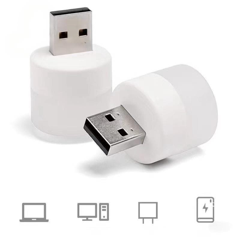 Mini Lâmpada LED USB Luz De Noite Portátil Para Computador E Tomada USB