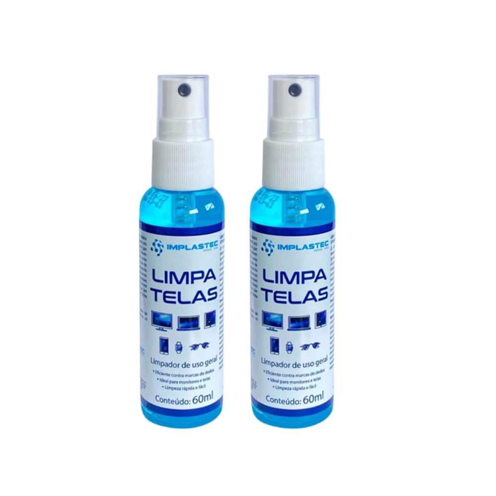 2 Limpadores De Tela Profissional Anti Marcas Implastec 60ml