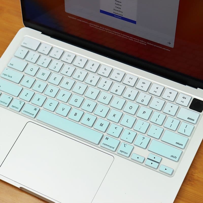 Para Macbook Pro Air 13 14 15 2020 2021 2022 2023 2024 2025 A2337 A3240 A3241 Capa Teclado De Laptop Silicone Macio Pelí