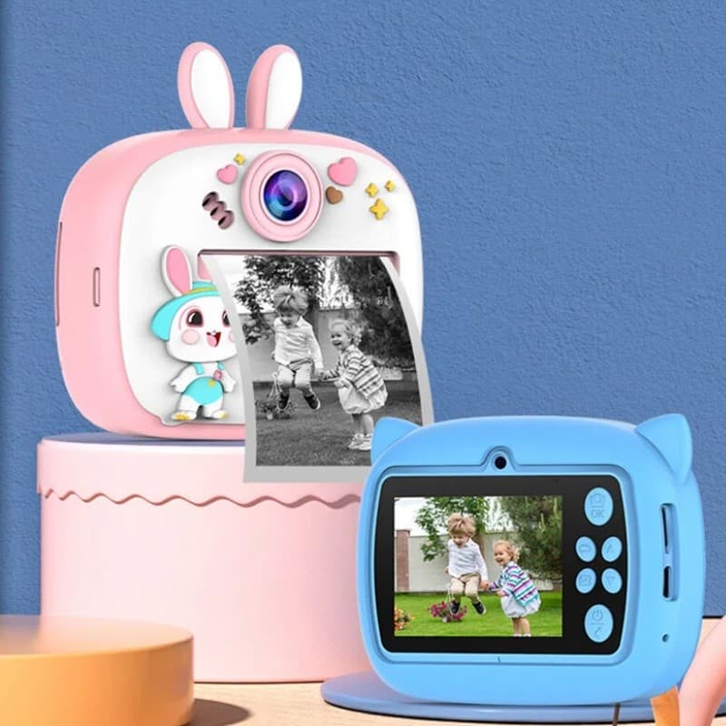 Câmera De Impressão Instantânea Para Crianças Vídeo Fotografia Digital Fotográfica Toy Mini Impressora Térmica Boy Girls