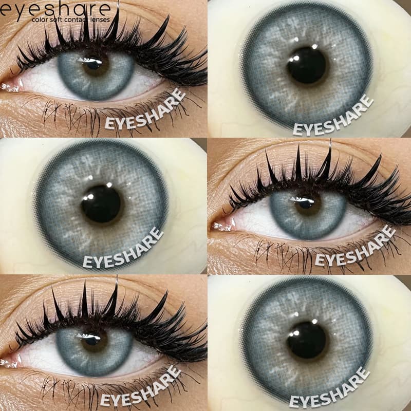 Lente De Contato Macia Eyeshare VENICE-gray Lentes Coloridas Da Moda Olhos Azuis-Cinza