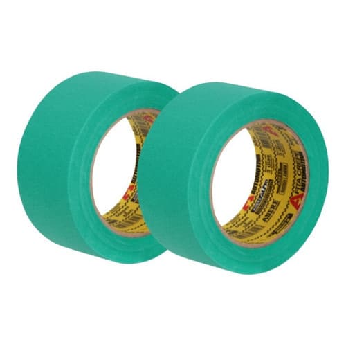 Kit 2 Fita Crepe Verde 48x50m Automotiva Larga Mascaramento Verde