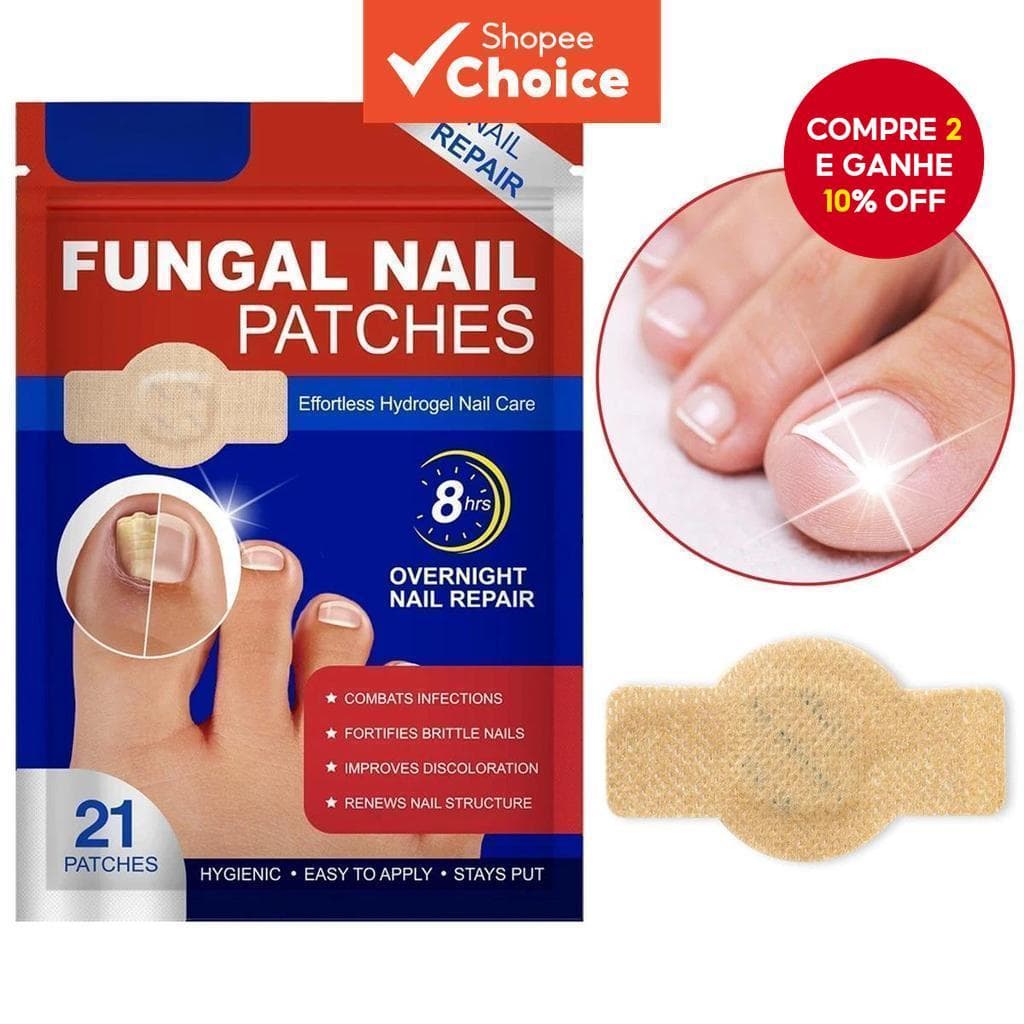  Remendos para Unhas 21 PCS Tratamento de Unhas Força Extra 8 Horas Durante a Noite Rápido e Eficaz Cuidado e Reparação