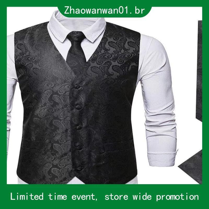 Colete Social Masculina Estilo Luxo Retrô Slim Fit Casaco Para Casamento Banquete Negócios