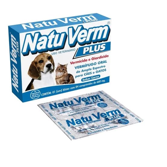Natu Verm Plus Vermífugo Sabor Carne 660mg - VetBras