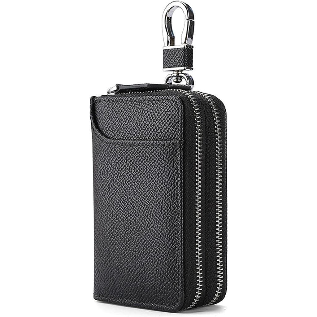 Capa Para Chave De Carro Com Zíper Duplo 6 Ganchos Chaves , Porta-De Couro Genuíno Homens E Mulheres