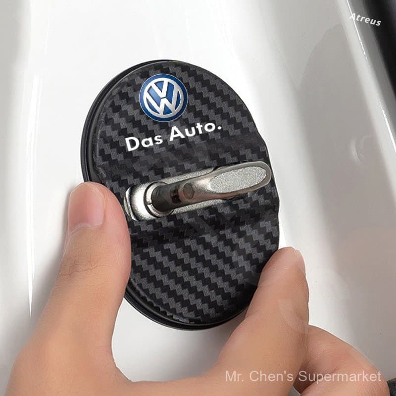 Conjunto de 4 peças de capas de proteção para fechaduras de portas de carro Volkswagen, adequado para Volkswagen Polo, T