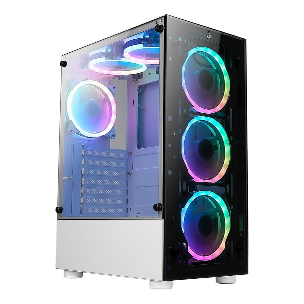 Gabinete Gamer Rise Mode Glass 06X Branco | ATX | 6 Fans ARGB