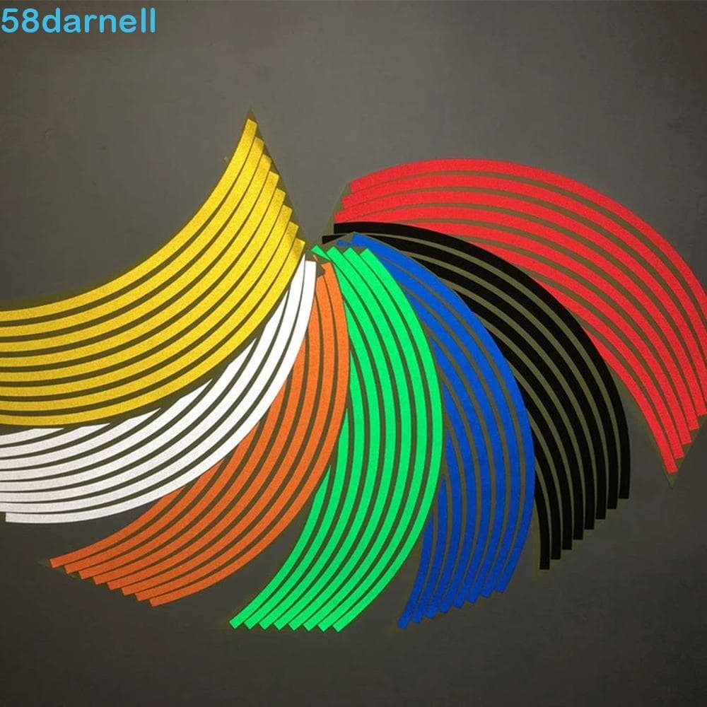 DARNELL Adesivo Reflexivo Adesivos De Motocicleta Listras Reflexivas Roda De Carro Bicicleta Fita De Aro