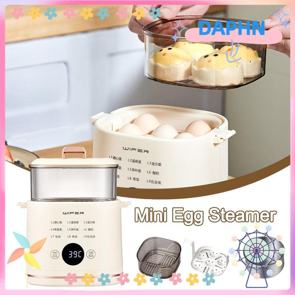 Caldeira De Ovos DAPHNE , Elétrica De 2 Camadas Com Cronometragem 24 Horas , Café Da Manhã Portátil Multifuncional 9 Em 