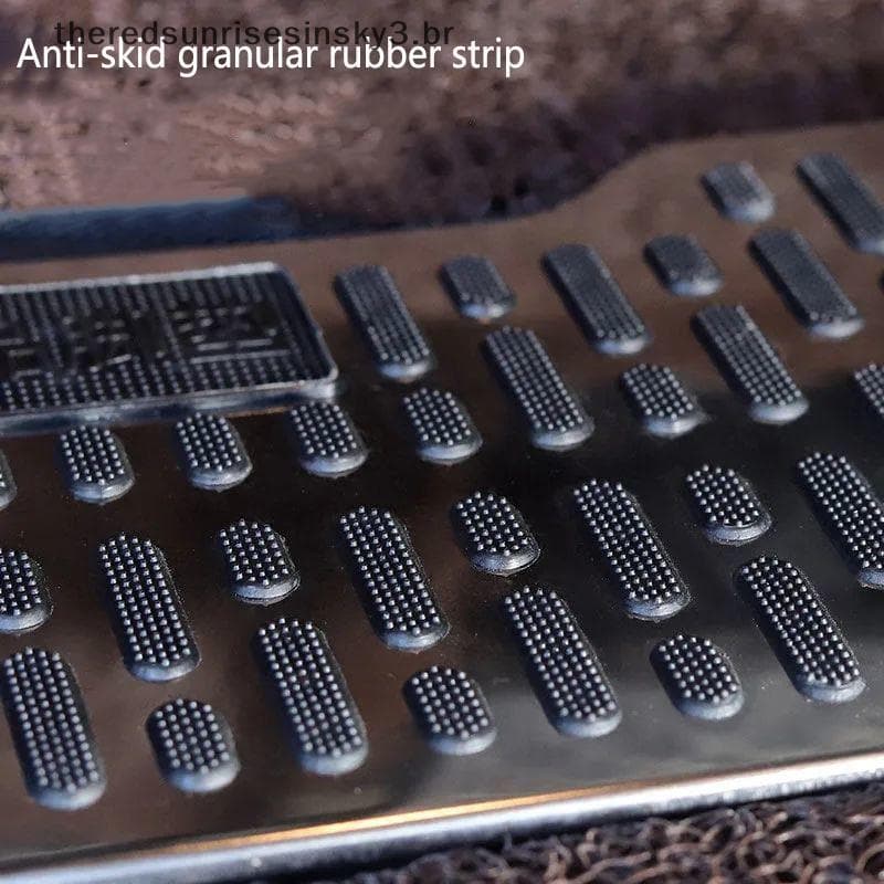 TSBR Auto Pé Resto Pedal Placa Tapete Tapetes Antiderrapante Almofada De Calcanhar Inoxidável Para Tru Suv Bege Marrom A
