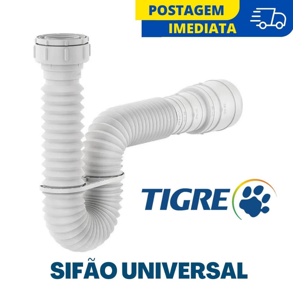 Sifão Universal Tigre Multiuso Flexível Sifão Sanfonado Extensível Para Pia Cozinha Lavatório Tanque