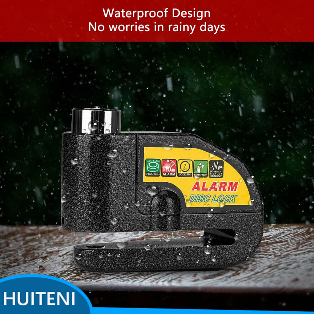 Motocicletas Ciclismo Freio A Disco Som Roda Rotor Anti-Roubo Bloqueio De Segurança Alarme Cabo De Lembrete Resistente