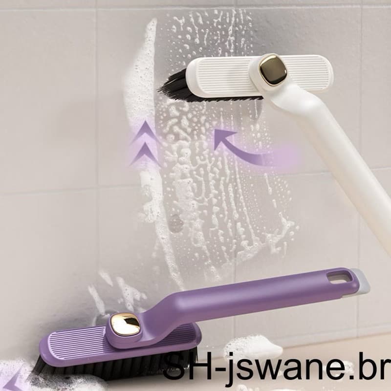 Escova de Limpeza Multifuncional Rotativa 2 em 1 para Banheiro e Piso