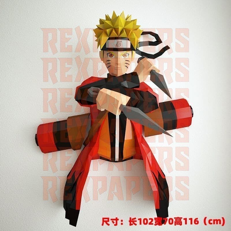 MOMO K2 Modelo de papel criativo K3 1.16m Gao Naruto Seis caminhos Senren Nine Tails Corpo inteiro maior que grande pare