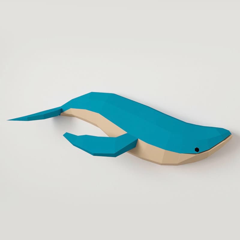 Molde de papel tridimensional MOMO 90 cm Baleia Oceano Quarto Japonês Simples Pintura Tridimensional Quarto Infantil ins