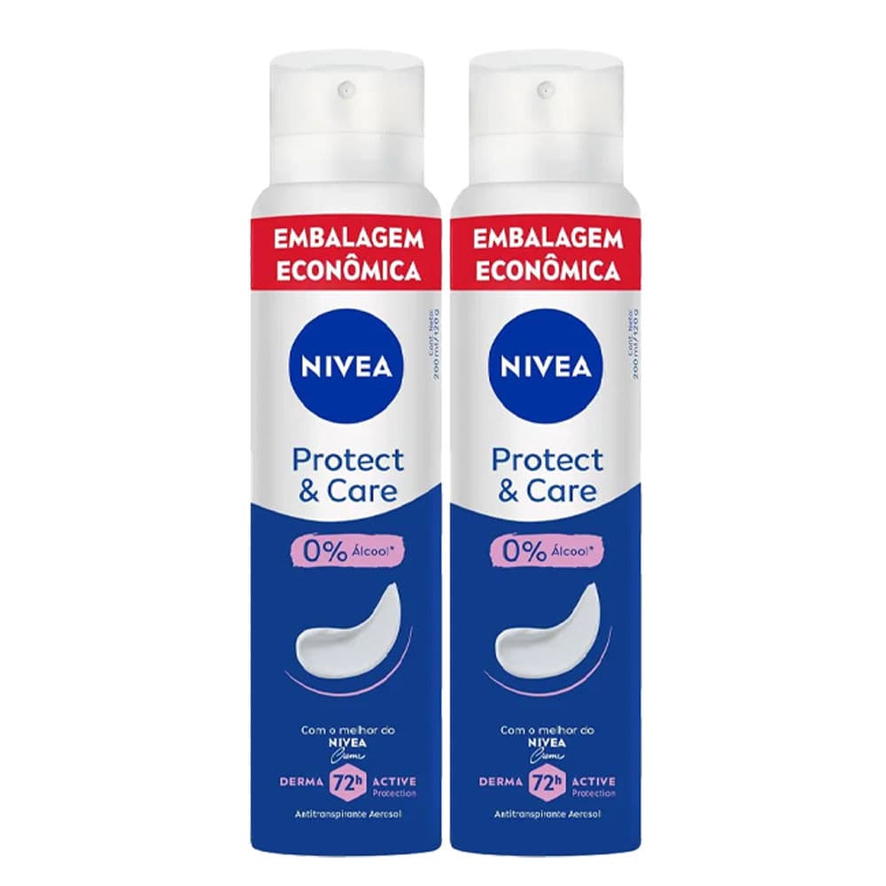 Kit Desodorante Aerosol Nivea Protect Care 200ml - 2 unidades