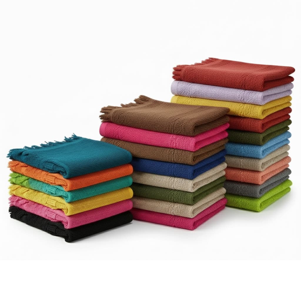 Kit 50 Toalhinhas de Mão Toalha Social Franja 100% Algodão Grande Macia p/ Bordar Escola