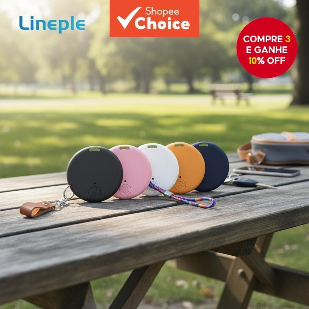  Rastreador Bluetooth Anti-Perda para Seniores, Crianças e Bagagens – Chaveiro Essencial para Tranquilidade