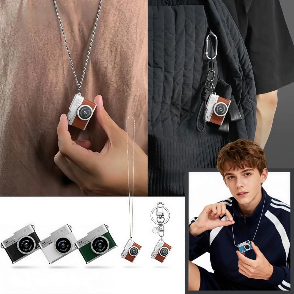 Câmera Digital Retro CCD 1080P - Mini Cam com Tela Portátil Vintage para Esportes e Filmagens