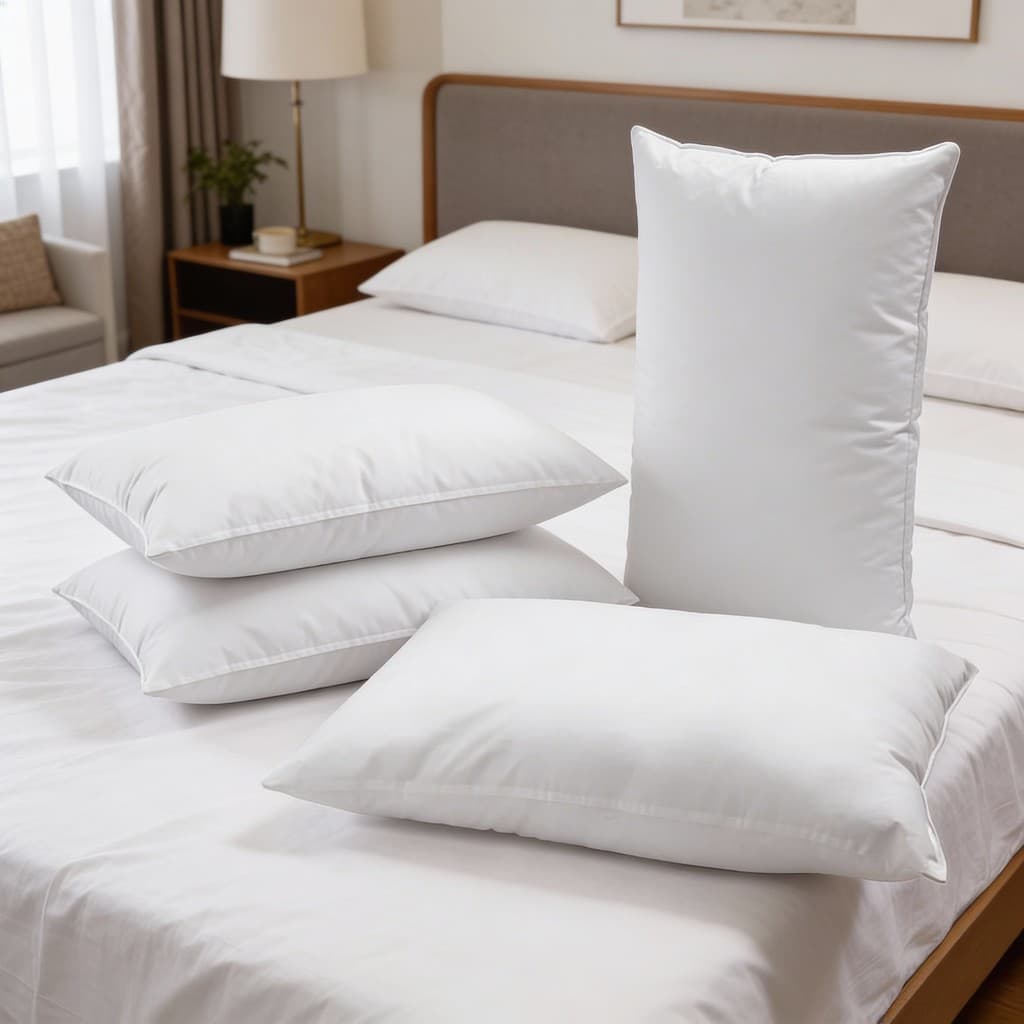 Kit 2 até 4 Travesseiro Pena de Ganso Refil Espuma 70cmx50cm Melhor Travesseiro Confortável