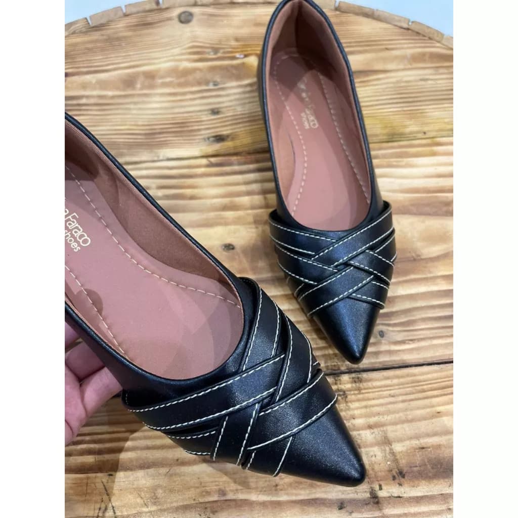 Sapatilha Feminina Bico alongado Super Confortável Conforto Moda Mulheres Premium Resistente Chique