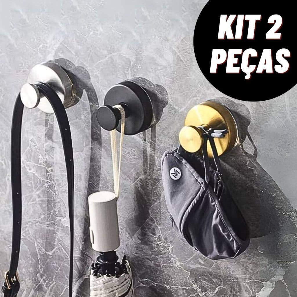 Gancho De Ventosa De Aço Inoxidável Cabide De Armazenamento Rolamento De Carga Forte E Sem Perfurações À Prova D'água