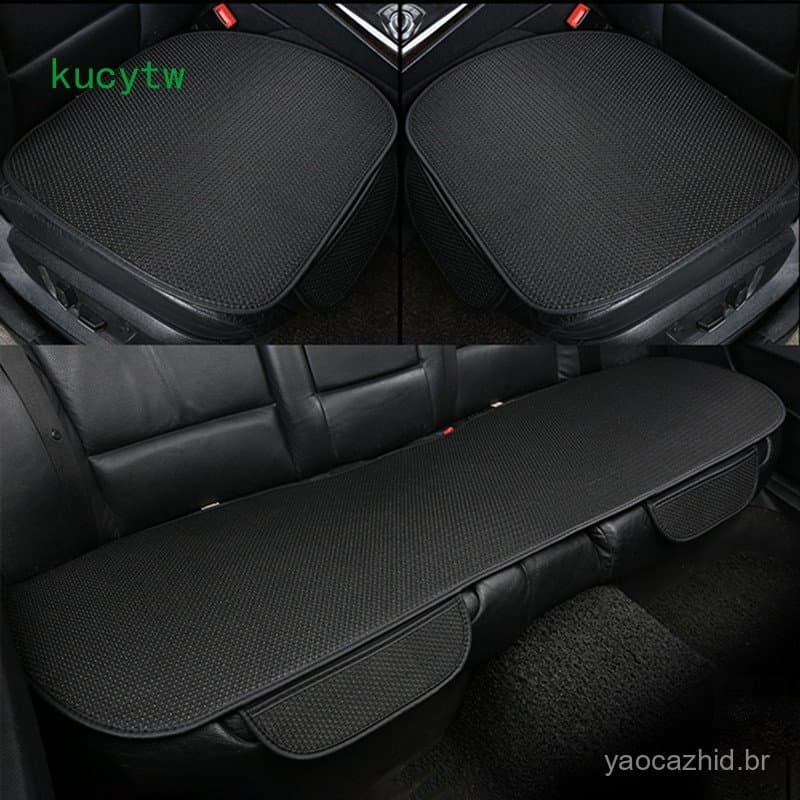 Conjunto KW 1/3Pcs Opcional Capa De Assento De Seda Para Carro Com Gelo Almofada Universal Confortável E Antiderrapante