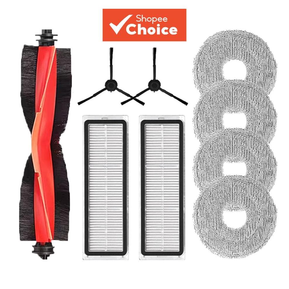  Para Xiaomi Robot Aspirador S20+/X20 Plus B108gl/B105 Escova Principal, Escova Lateral, Pano de Mop, Filtro, Saco de Pó