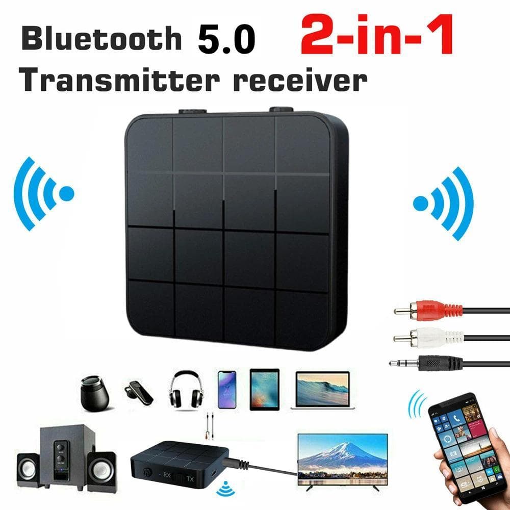 2 Em 1 Receptor Transmissor De Áudio Bluetooth 5.0 RCA Adaptador De Música Sem Fio Com Microfone Para Carro TV PC Fone D