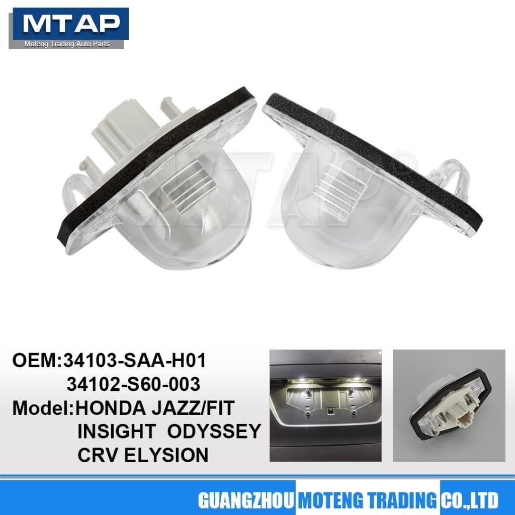 Luz Da Placa De Licença Para HONDA JAZZ/FIT CRV FREED INSIGHT ODYSSEY ELYSION Lente Lâmpada 34103-SAA-H01