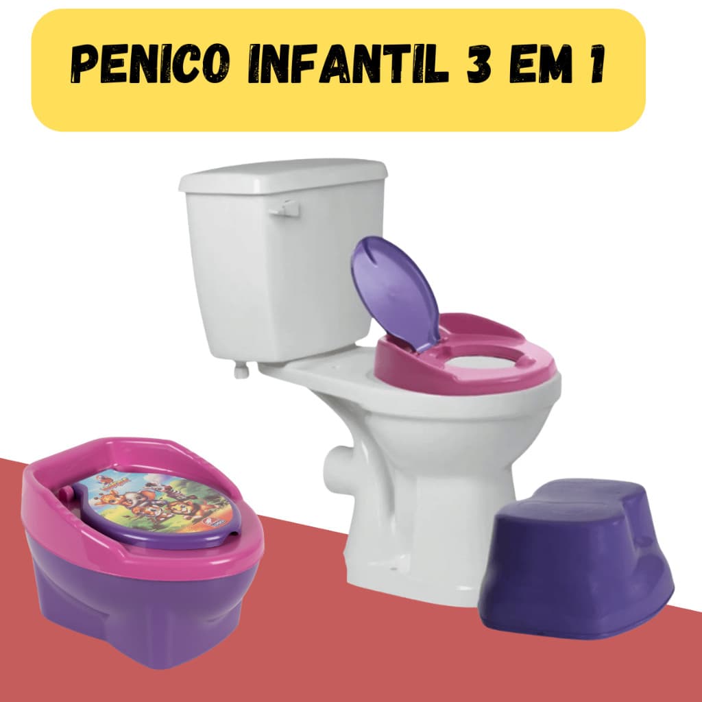 Troninho Sanitário Infantil 3 em 1 - Penico Educativo Menino Menina