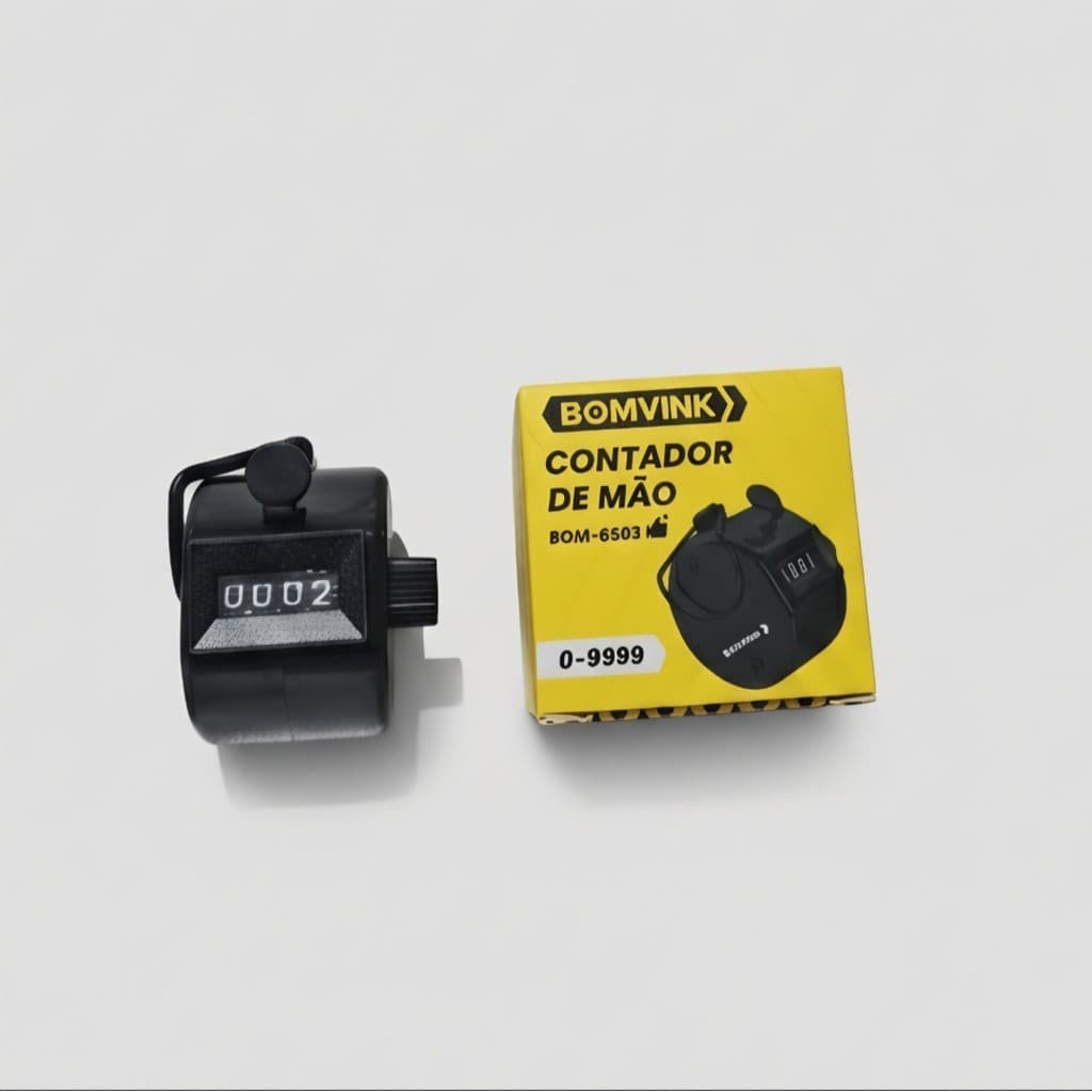 Contador Manual 4 Dígitos – ABS Resistente, Leve e de Alta Precisão