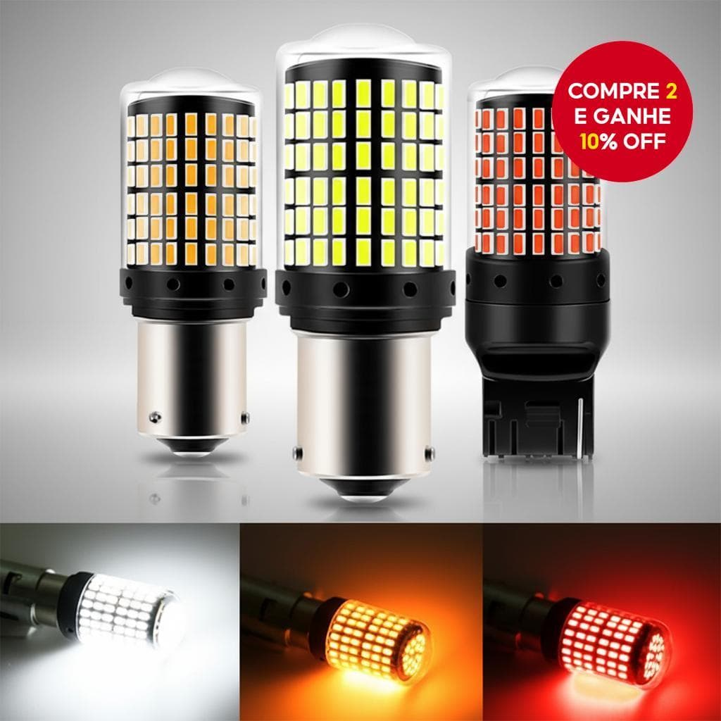  Oprah 2x lâmpadas LED Canbus 3014 144SMD para aplicações S25 1156 P21W BA15S, T20 7440 W21W de sinal de direção.