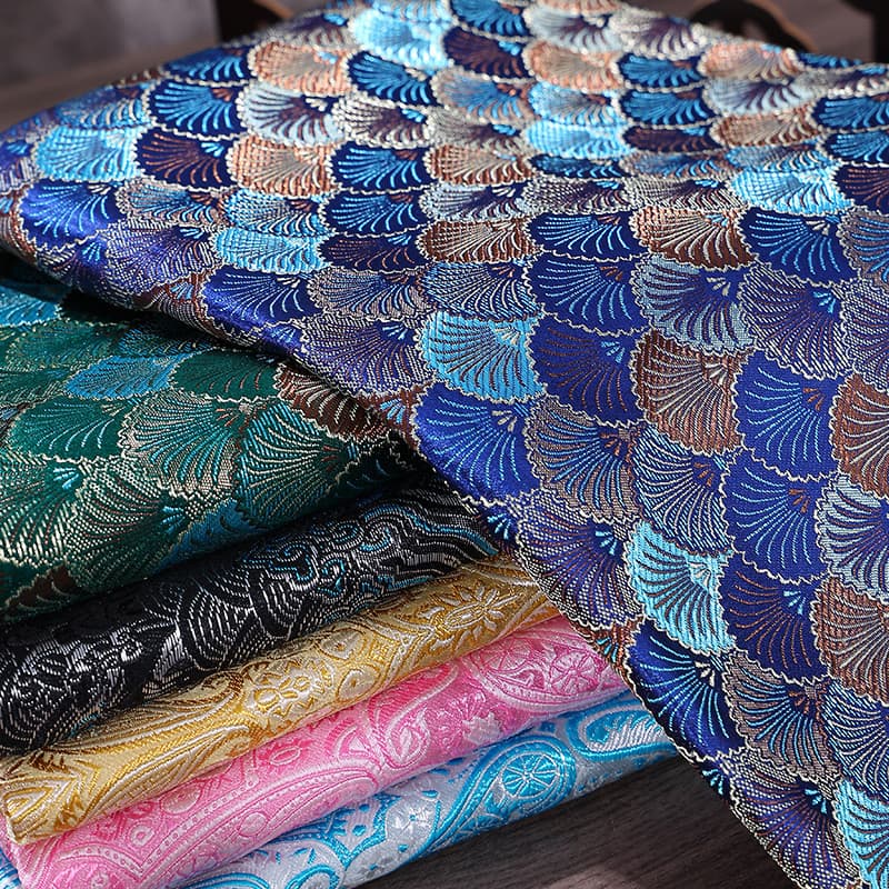 Tecido brocado chinês antigo Jacquard seda cetim antigo traje Hanfu Tang terno Cheongsam traje étnico superfície