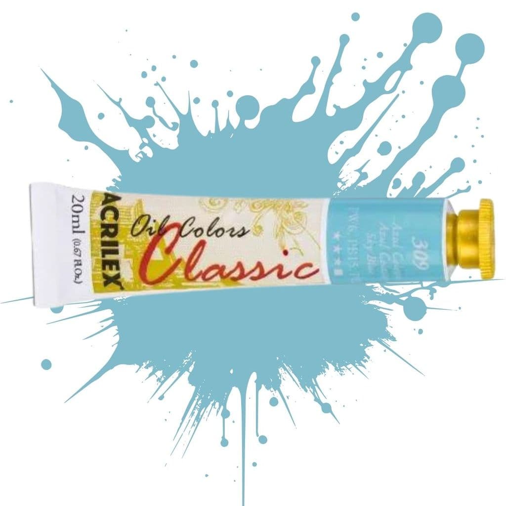 Tinta Oil Colors 20ml 309 - Azul Celeste