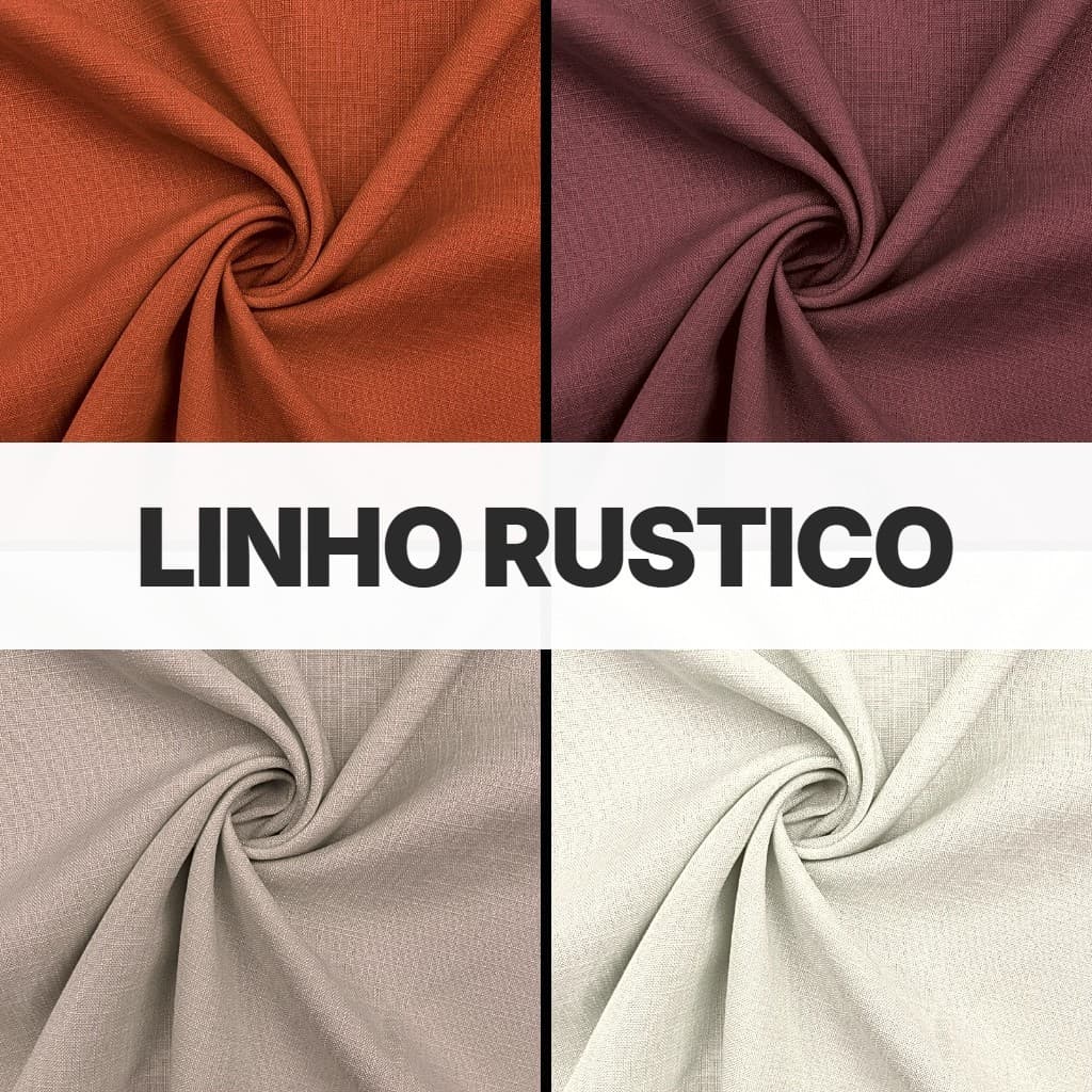Tecido Linho Rustico Razai Premium | 100% Poliéster | Ideal para roupa e decoração, texturizado