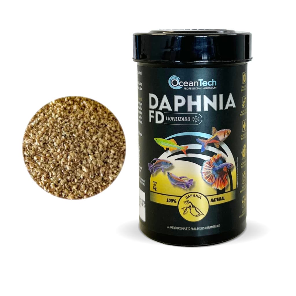 Daphnia Fd 6g Liofilizada Ocean Tech Peixe Betta Guppy Ração