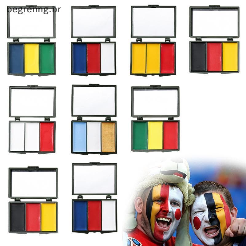 begrenng Pintura Facial Patriótica Stis , Tintas De Bandeira Para De Futebol Do Brasil Maquiagem Sti Rugby , Softball , 