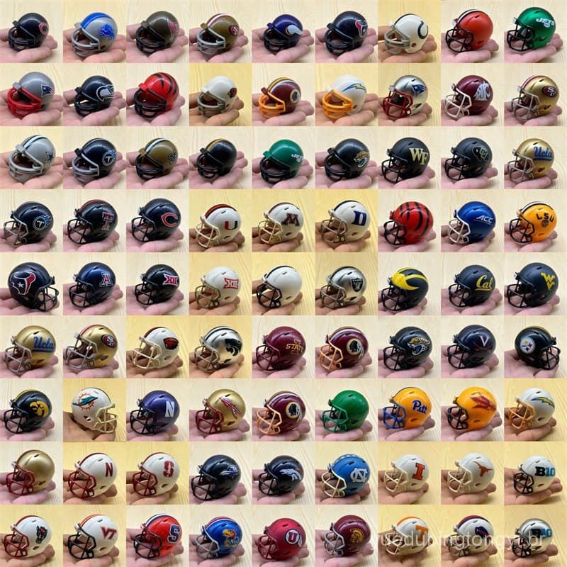 Item Popular 2025 em Atacado: Mini Capacete de Futebol Americano RIDDELL Colecionável da NFL (1/4 1/6)