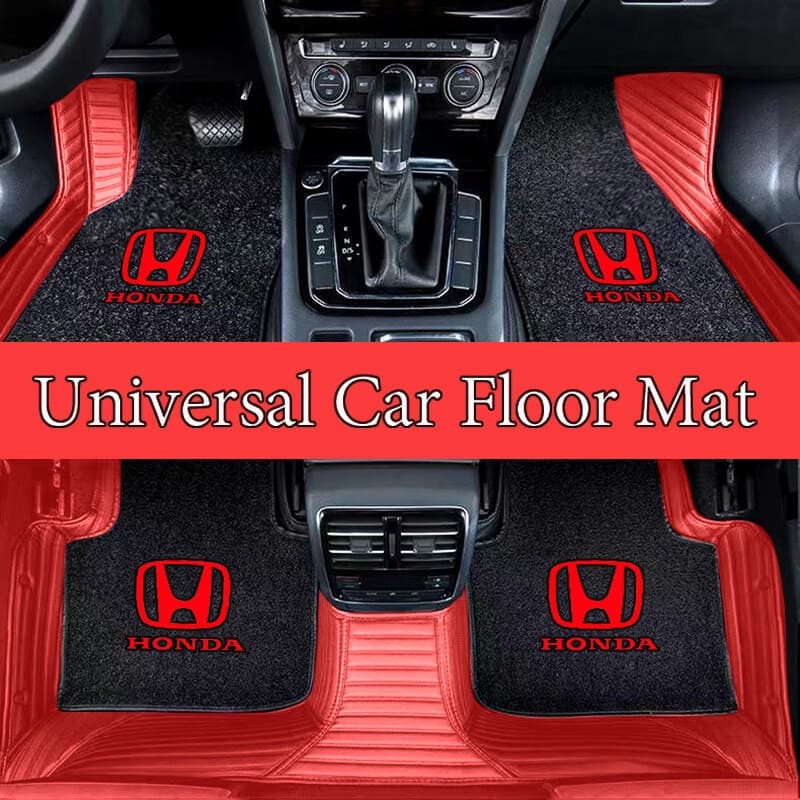 4 Peças de Tapetes de Carpete de Flanela Antiderrapantes e Sem Odor para Honda Civic, CRV, BRV, HRV, City, Jazz, Fit, Od