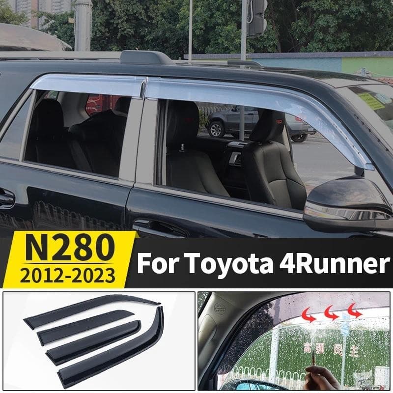 Viseira De Ventilação Para Janelas Defletor De Fluxo De Chuva Toyota 4Runner 2012-2022 2021 2020 2019 2018 Atualização A