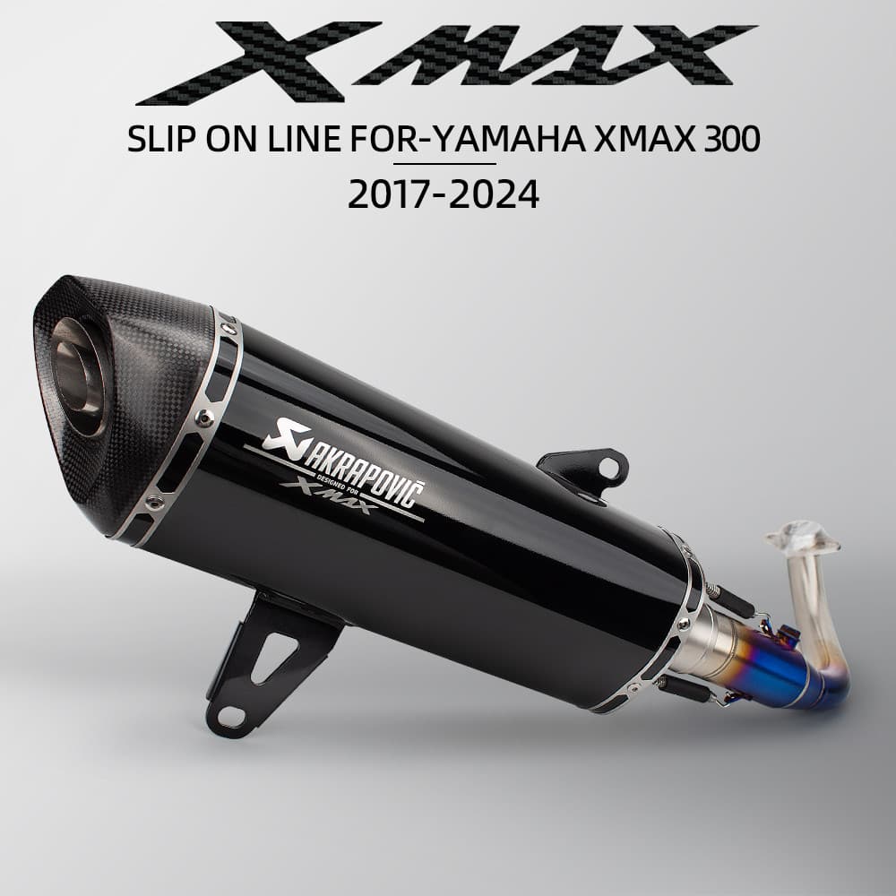 Para Yamaha XMAX300 XMAX250 2017-2024 Motocicleta Escape Inoxidável Akrapovic Silenciador Com DB Assassino