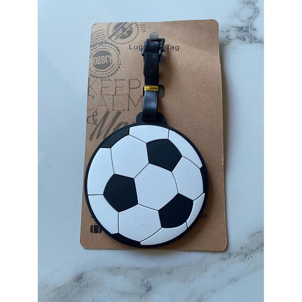 Etiqueta de bagagem fofa essencial para viagem, amantes de esportes, futebol, vôlei, basquete, etiqueta de bagagem AYT8