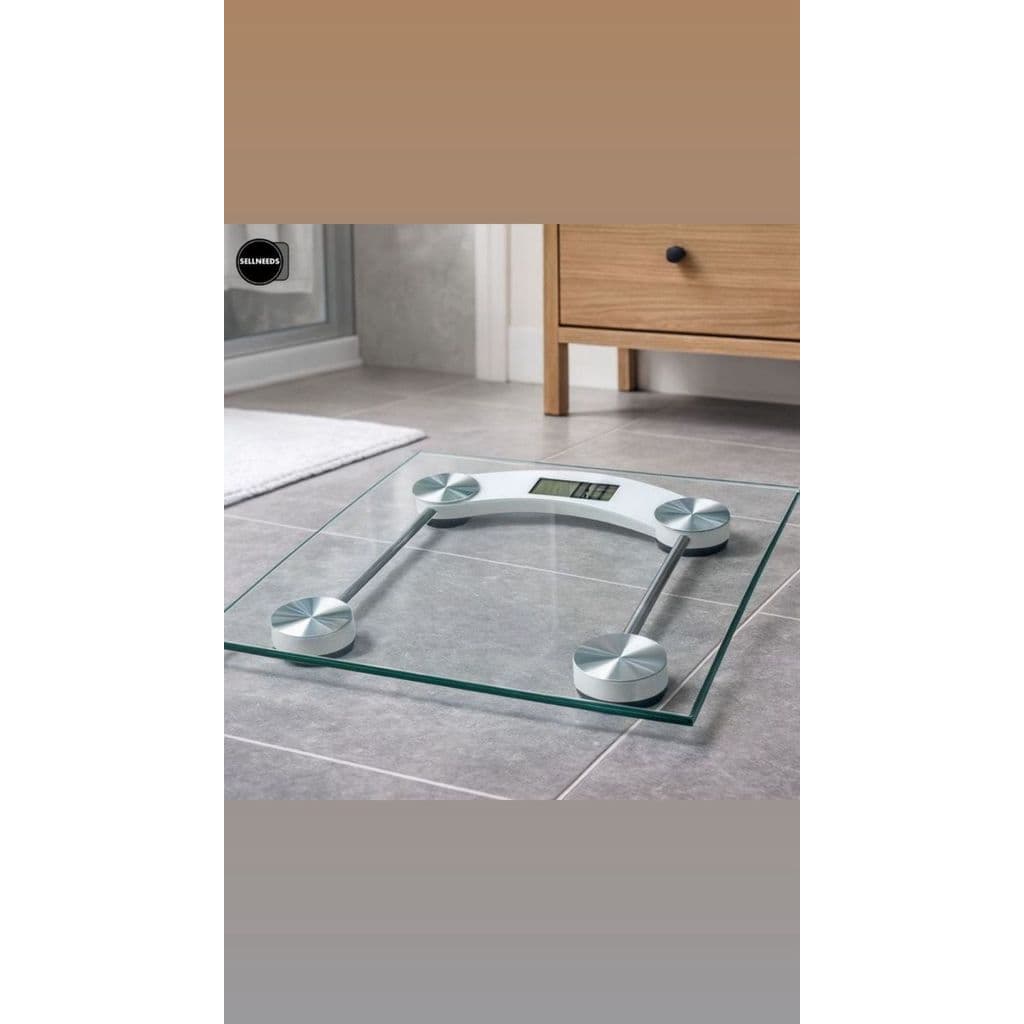 Balança Digital de Vidro Temperado com Visor LCD de Alta Precisão