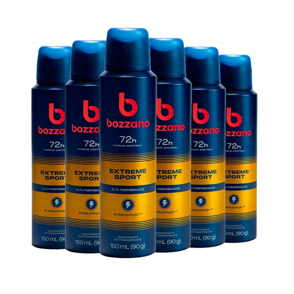 Kit Desodorante Aerosol Bozzano Extreme 90g - 6 unidades